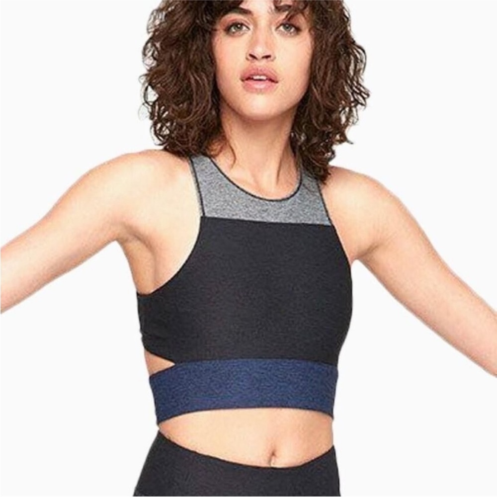 Outdoor voices slashback crop top
